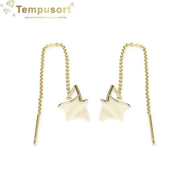 S925 Manta Ray Threader Earrings