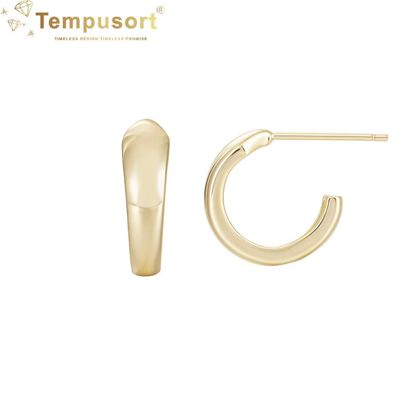 Women 925 Sterling Silver Cc Elegant Stud Earrings