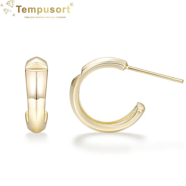 Golden Girl S925 Sterling Silver Stud Earrings