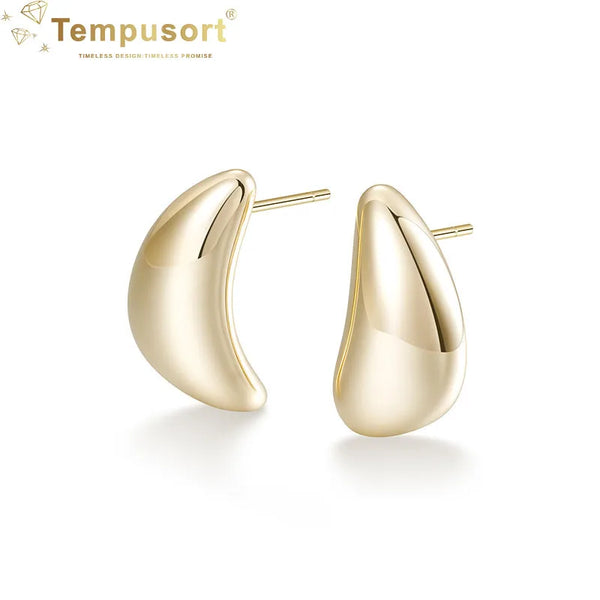 925 Silver Women's Teardrop Geometric Stud Earrings