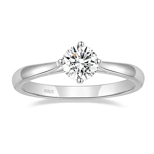 0.8ct Promise Silver Moissanite Ring