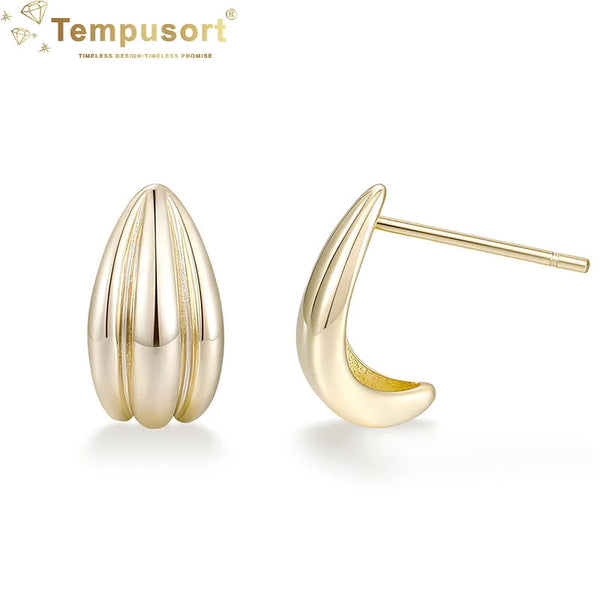 14K Gold Plated 925 Silver Stud Earrings